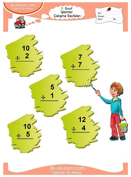 Çocuklar İçin toplam işlemi yaprak testleri 